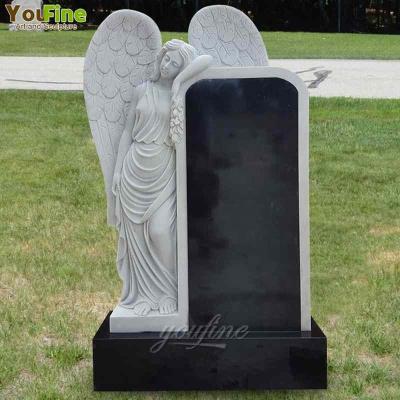 China EUROPEAN White Marble Angels Monuments Headstones With Cheap Price for sale