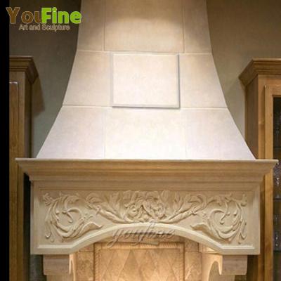 China Modern Decoration Carved Canopies Stone Kitchen Hood for sale