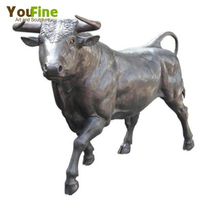 China China Garden Cast Iron Bronze Animal Sculpture Life Size Bull Statue For Outdoor Decor for sale