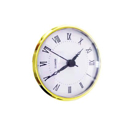 China JH1668-65mm Traditional Clock Insert Quartz Clock Head Fitted Up Gold Silver Bezel Inserts for sale