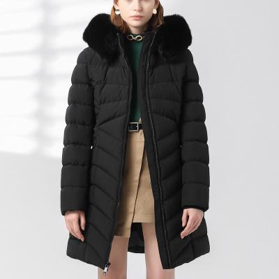 China Wholesale Women's Anti-Shrink Winter OEM Ladies Long Stripper Jackets Invest Women's Long Stripper Coats for sale