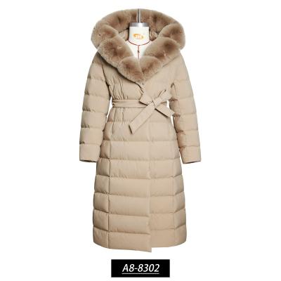 China Women's Breathable Fashion Coated Down Coats 2022 High Quality Elegant Womens Customcoat Long Winter Office Coats for sale