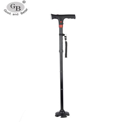 China 2017 New LED Light Folding Foldable For Walking Cane Arm Walking Cane With Alarm for sale