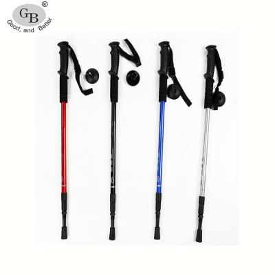 China Foldable High Quality Adjustable Trekking Pole Stick Walking Stick Climbing Cane for sale