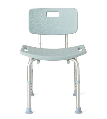 China ABS Medline Shower Chair Bath Bench with Back, Supports up to 300 lbs, Light Blue for sale