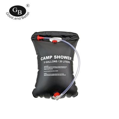 China Ningbo Portable Camping Wholesalers Shower Manufacturer 20L Outdoor Portable Hanging Shower Bag For Hiking for sale