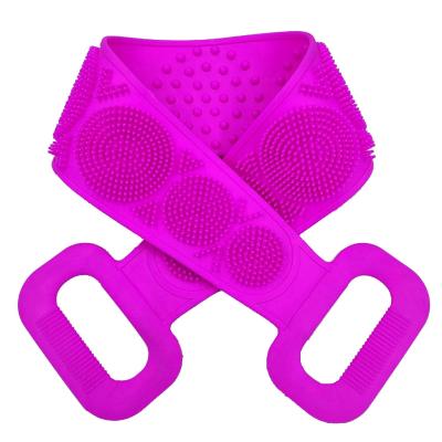 China Hot Selling Long Handle Silicone Body Scrubber for Shower Body Brush for Bathing for Back Cleaning and Exfoliating for sale