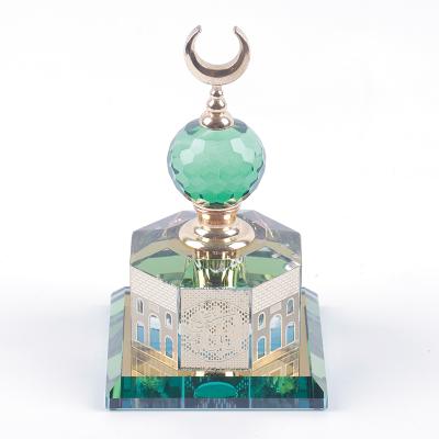 China Crystal Mosque Dome Model Of China Muslim Islamic Crystal Gifts Of The Rock Perfume Bottle for sale