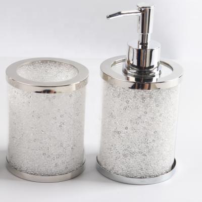 China New Style Foam Soap Dispenser Wholesale Glass Bottle Crystal Pump Liquid Soap Dispensers for sale