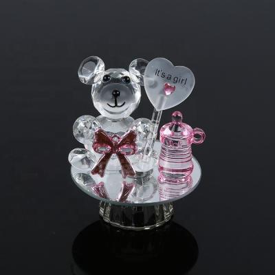 China New Fashionable Crystal Bear Crystal Bear Souvenir Europe 62mm Crystal Bear Birthday Gift Gift Bear For Birthday Gift for sale