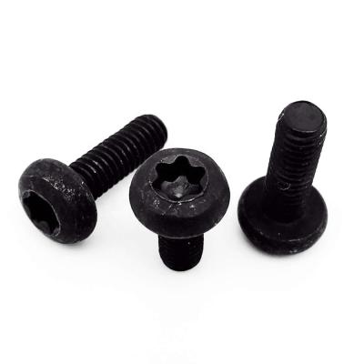 China GB2672 Black Round Head Torx Six Lobe Star Driver Torx Pan Round Button Head Screw Steel Bolt M1.6 M2 M2.5 M3 M4 for sale