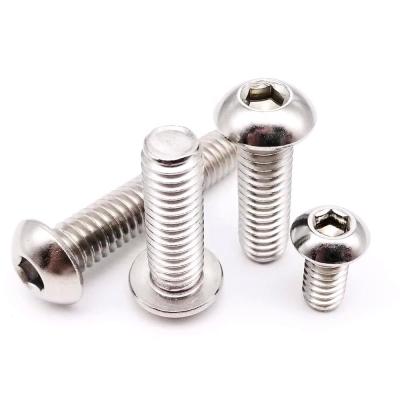 China HEX UNC 2#-56 4#-40 6#-32 8#-32 ISO7380 USA Thread 304 Stainless Steel Allen Hex Hexagon Socket Button Head Bolt Screw for sale