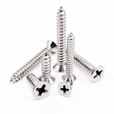 China M1 M1.2 M1.4 M1.6 M2 M3 M4 M5 M6 Mini Small A2 304 Stainless Steel Flat Cross Phillips Flat Countersunk Head Self Tapping Screw for sale