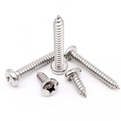 China Round M1 M1.2 M1.4 M1.7 M2 M3 M4 M5 M6 Mini Small GB845 A2 304 Stainless Steel Cross Phillips Pan Round Head Self Tapping Screws for sale