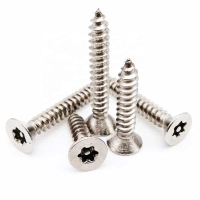 China M2.9 M3.5 M3.9 M4.2 M4.8 304 Torx Stainless Steel Six Lobe Torx Flat Countersunk Head With Pin Security Self Tapping Wood Screw for sale