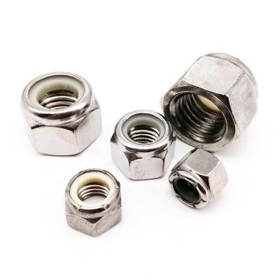 China General Industry UNF 10# 1/4 5/16 3/8 7/16 1/2 304 A2-70 Thread Stainless Steel RU USA Fine Nylock Hex Nylon Insert Self Locking Lock Nut lock nut for sale