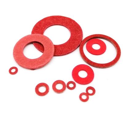 China High Quality Insulated Single Pad Ring Spacer Red Steel Paper M2 M2.5 M3 M4 M5 M6 M8 M10 M12 M14M16 Gasket Insulation Flat Gasket for sale