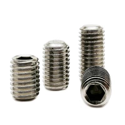 China Worm Head M2 M2.5 M3 M4 M5 M6 M8 M10 M12 M14 M16 M18 M20 304 Stainless Steel Hex Socket Hex Allen Flat Point Set Screw Worm Bolt for sale