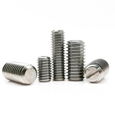 China Worm Head M1.2 M1.4 M1.6 M2 M2.5 M3 M4 M5 M6 M8 GB73 304 Stainless Steel Slotted Head Flat Point End Worm Bolt Set Screw for sale