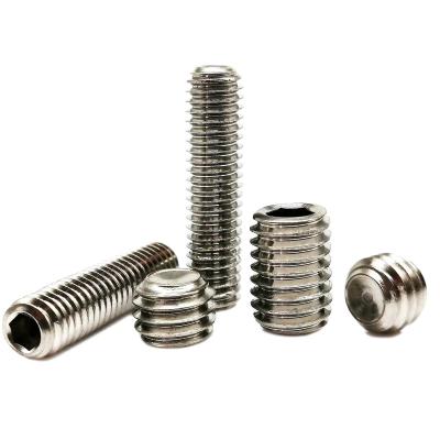 China M2 M2.5 M3 M3.5 M4 M5 M6 M8 M10 M12 M16 DIN916 A2-70 304 Worm Head Stainless Steel Hex Hex Socket Allen Cup Point Set Screw Worm Bolt for sale