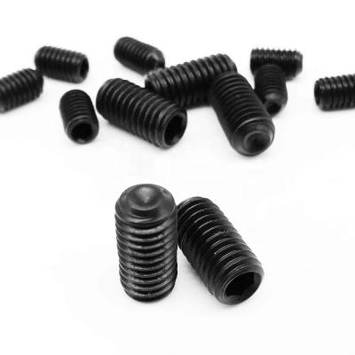 China Worm Head M3 M4 M5 M6 M8 Thread DIN916 Black 304 Stainless Steel Hex Hex Socket Metric Allen Cup Point Set Screw Worm Bolt for sale