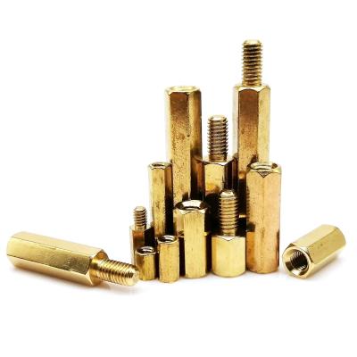 China M2 M2.5 M3 M4 HEX Common Hex Hexagon Solid Brass M2 M2.5 M3 M4 M2 M2.5 M3 M4 PCB Mating Connector Pillar Nut Pillar Column Standoff for sale