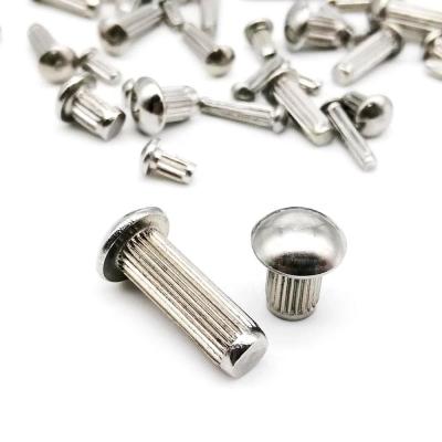 China M2 M2.5 M3 M4 M5 stainless steel self plugging diameter 2 3 4 5mm 304 stainless steel button GB827 around main knurled leg solid rivet for sale