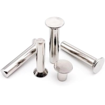 China Stainless Steel M1 M1.2 M2 M2.5 M3 M4 M5 M6 GB869 Self Plugging Diameter 1-6mm Head 304 Stainless Steel Flat Countersunk Solid Rivet for sale