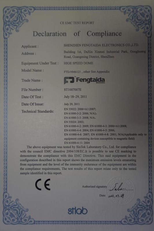 CE - Fengtaida Co., Ltd.