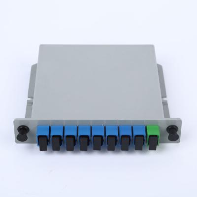 China Fttx 1*8 Splitter SC/UPC APC Fiber Optic PLC Splitter Box With Insert Type Cassette PLC Splitter for sale