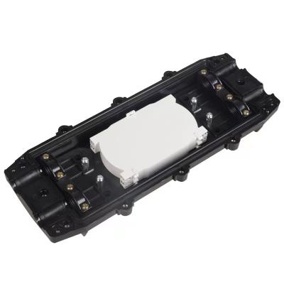 China FTTX FTTH Waterproof IP65 2 In 2 Box 24/48 Core Optical Splice Enclosure Horizontal Fiber Splice Closure for sale