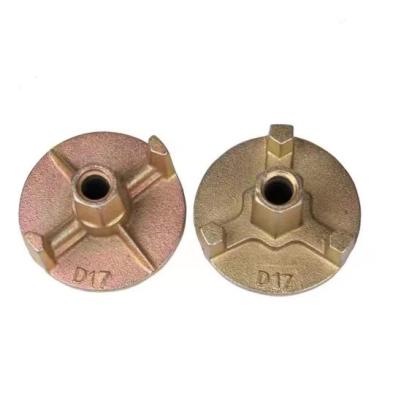 China Tie Rod D12/15/17 High Tension Galvanized Wing Nut Round Plate Concrete Formwork Stop Water Nut for sale