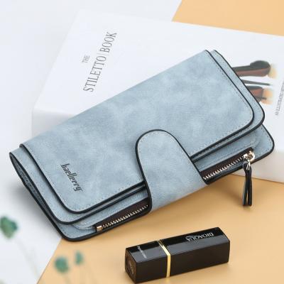 China Baellerry Women's PU Leather Wallet Women Long Card Holder Wallet Designer Waterproof Luxury Famous Brands Bifold Wallets for sale