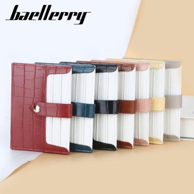 China 2021 Fashion PU Card Holder Women ID Card Holder Fashion Card Holder Leather Wallet Baellerry Small New for sale