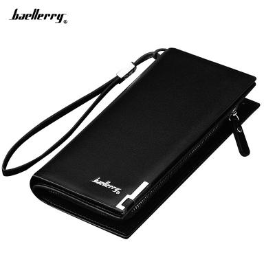 China RFID Blocking Protects Baellerry Minimalist PU Wallet Money Clips Wholesale Men's Long Wallet Leather for sale