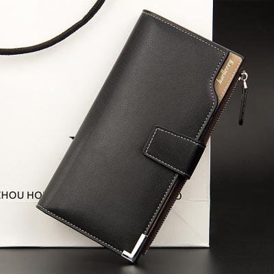 China The other good sale 2021 men's PU leather card holder men's long leather wallets baellerry wallet for sale