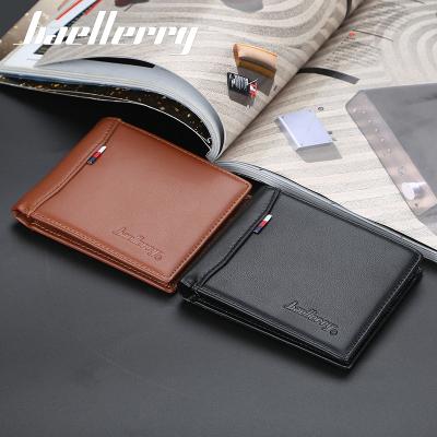 China 2022 Latest Men's Wallet Custom Short Horizontal Bifold Baellerry Waterproof Hot Sale Wholesale PU Leather for sale