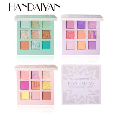 China Latest 9 Colors Vegan Makeup Private Label Eyeshadow Waterproof Eyeshadow Palette DHL Glitter Waterproof Luminous Custom Logo Fedex OEM for sale