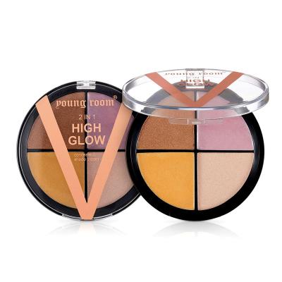 China Brightening four-color highlighting eyeshadow palette to brighten up bb cream for sale