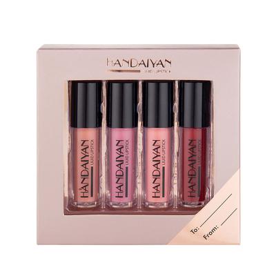 China Impeccable 4 Lip Gloss Set Waterproof Gift Box Flawless Carving for sale