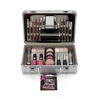 China Beauty Tools Cosmetics Makeup Set Metal Makeup Box Chemistry Combo Eyeshadow Nail Polish Lipstick Toiletry Blush Worksite for sale