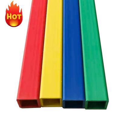 China Custom Wholesale Plastic Square Pipe Extrusion Colored PVC Profile Tubes Eco-friendly ABS for sale