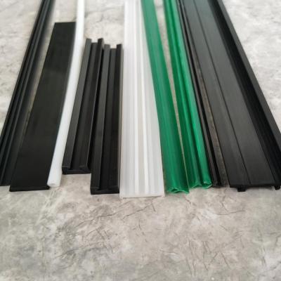 China Hot Selling Eco-friendly High Quality UHMWpe Strips Auto Plastic Strip Safety System Accessories Plastic Profile Extruded T-slot for sale