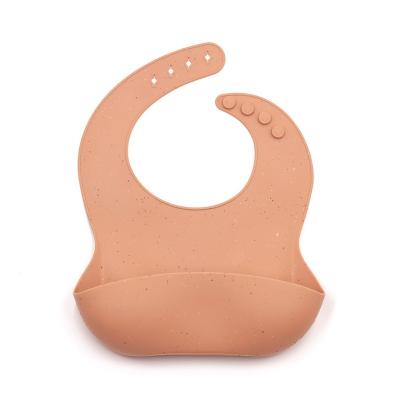 China Custom Made BPA Mecain Free Food Grade High Quality Soft Waterproof Silicone Baby Bib With Food Catcher for sale