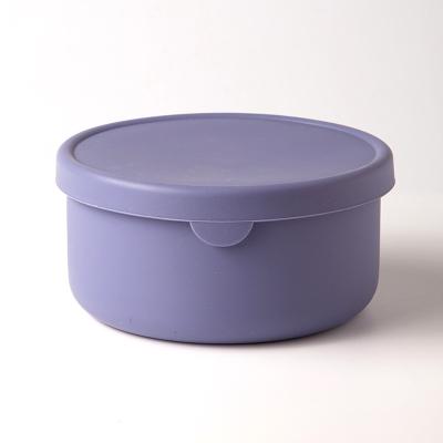 China New Viable Silicone Fresh-keeping Bowl With Round Mini Scale Kitchen Lunch Box Refrigerator Sealed Storage Box for sale