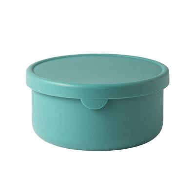 China Oven Student Microwave Bento Lunch Box Food Grade Viable Silicone Fruit Cool-Keeping Box for sale