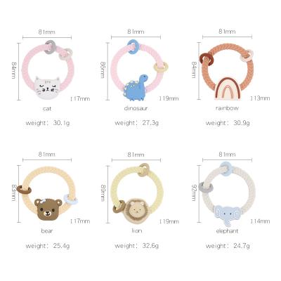 China Soft Baby Toy Silicone Bear Teether Bracelet Teether Silicone Teether for sale