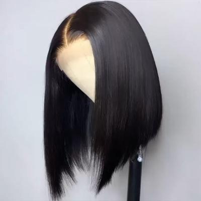 China Factory Wholesale 100% Wave Color Silky Straight Human Hair Bob Wigs,Brazilian Bob Lace Wig,Short Straight Bob Wigs for sale