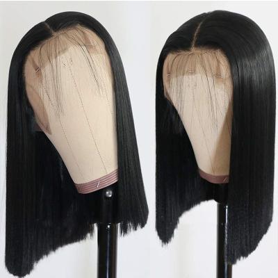 China Bob Wigs Lace Front Peruvian Bob Human Hair Wigs With Closure Bob Wigs Human Hair Lace Front Bangs Short Wave Silky Straight Free Shipping for sale