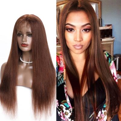 China Cheap Cuticle Aligned Virgin Hair Wigs Sellers 100% Silky Straight Wave, 13x4 Lace Front Human Hair Wigs, Raw Straight Highlight Wigs For Black Women for sale